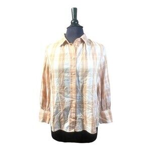 J.Crew Gathered button-up shirt in featherweight flannel Size S